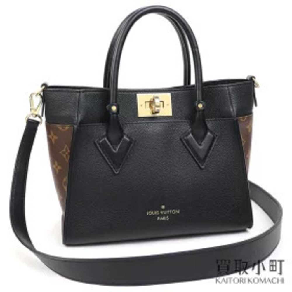 Louis Vuitton On My Side Noir Black Monogram Shoulder Tote Handbag LV BAG